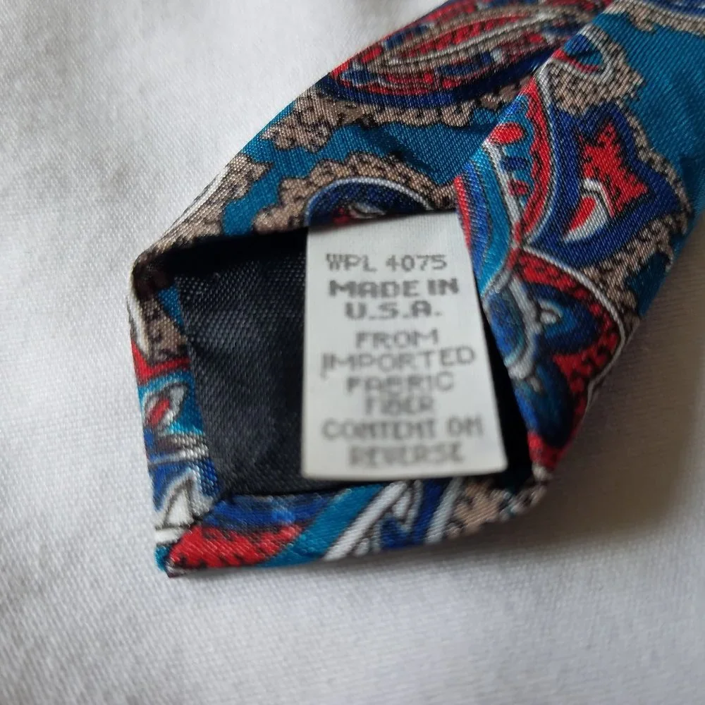 PAISLEY Men's VTG Neck Tie ~ Blue